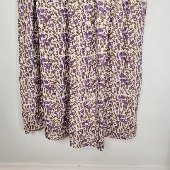 Daughters of India Binita Maxi Dress Purple Floral 100% Cotton Size Small NEW - Picture 8 of 14